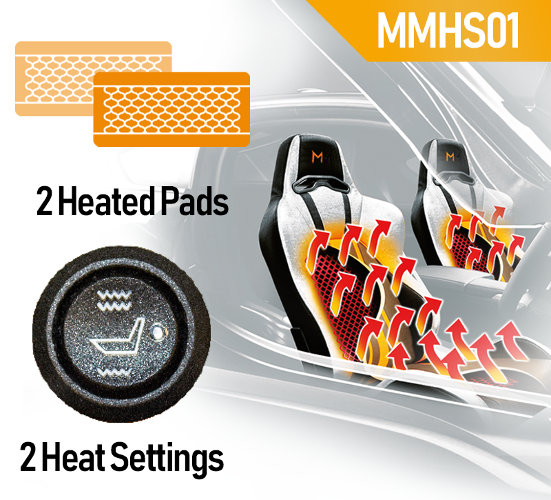 Carbon Fibre Heated Seats - 2 Pad & 2 Setting Switch