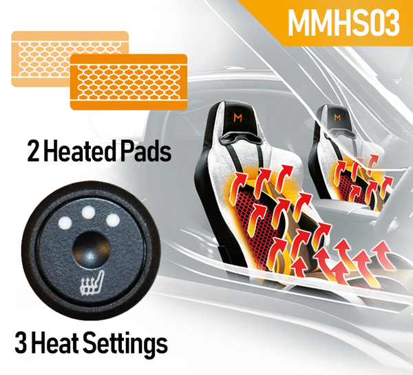 Carbon Fibre Heated Seats - 2 Pad & 3 Setting Switch